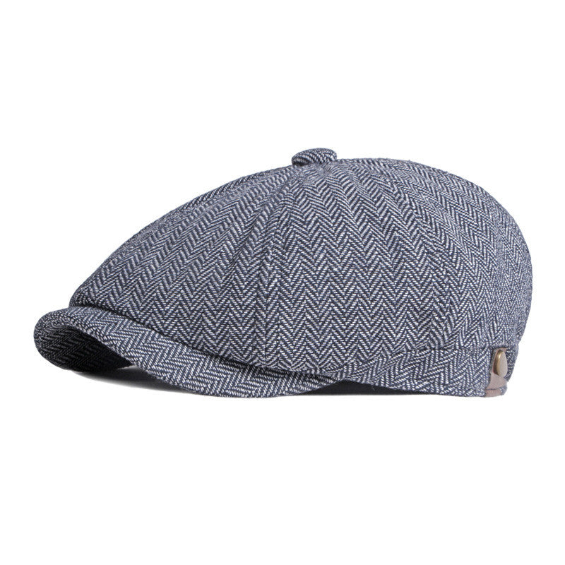 British Retro Octagonal Hat Men's Literary Leisure