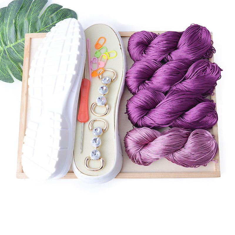 Handwoven Coconut Sole Hollow Thread Hook Material Bag