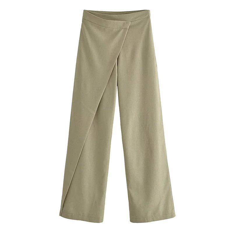 Women's Fashion Casual All-match Linen Blended Wrapping Towel Pants