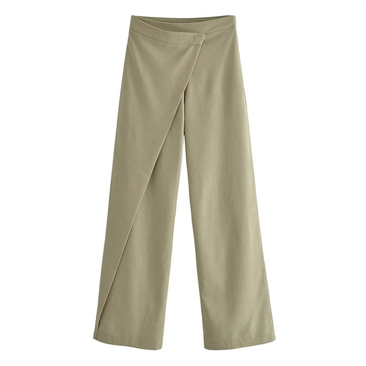 Women's Fashion Casual All-match Linen Blended Wrapping Towel Pants
