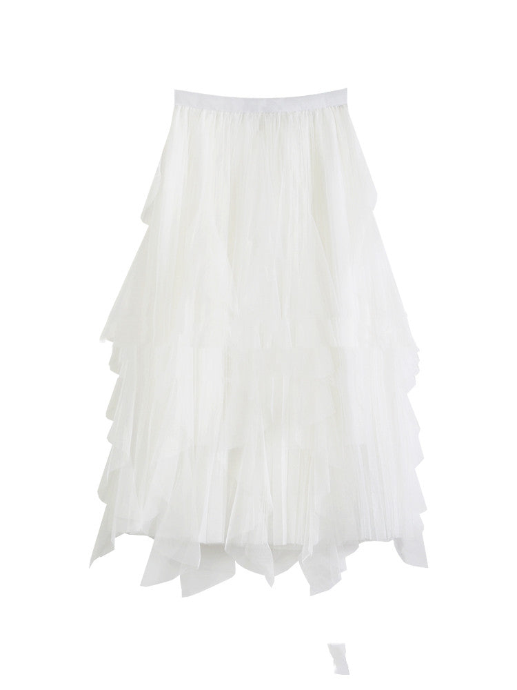 Fairy Skirt Pleated Irregular Spring And Autumn