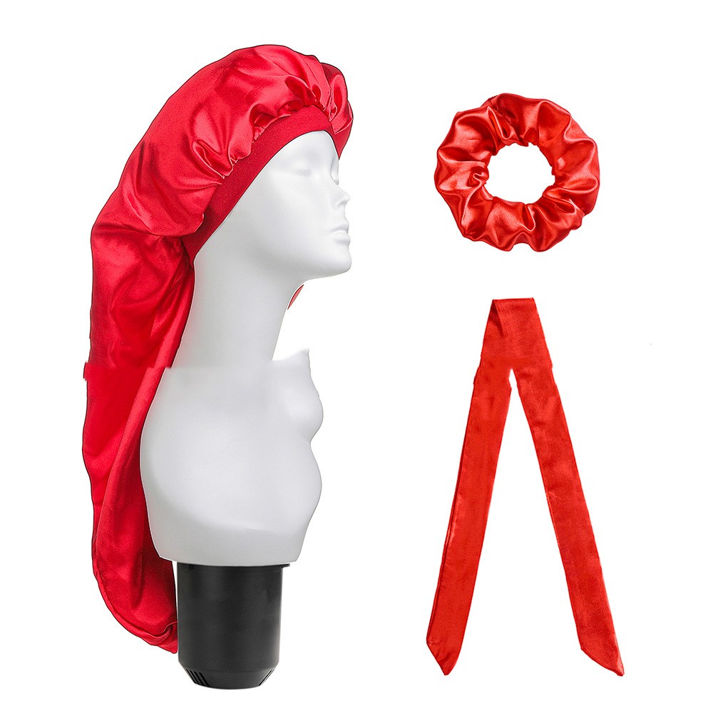 Three-piece Wide-brim Household With Long Cap And Scarf