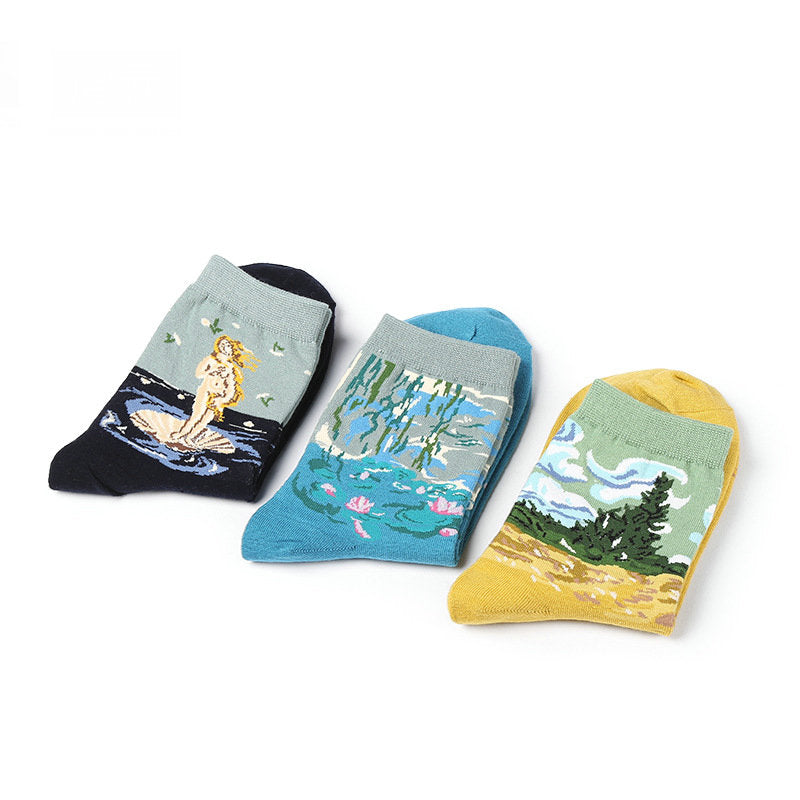 Women's Personalized Pure Cotton Mid Length Socks