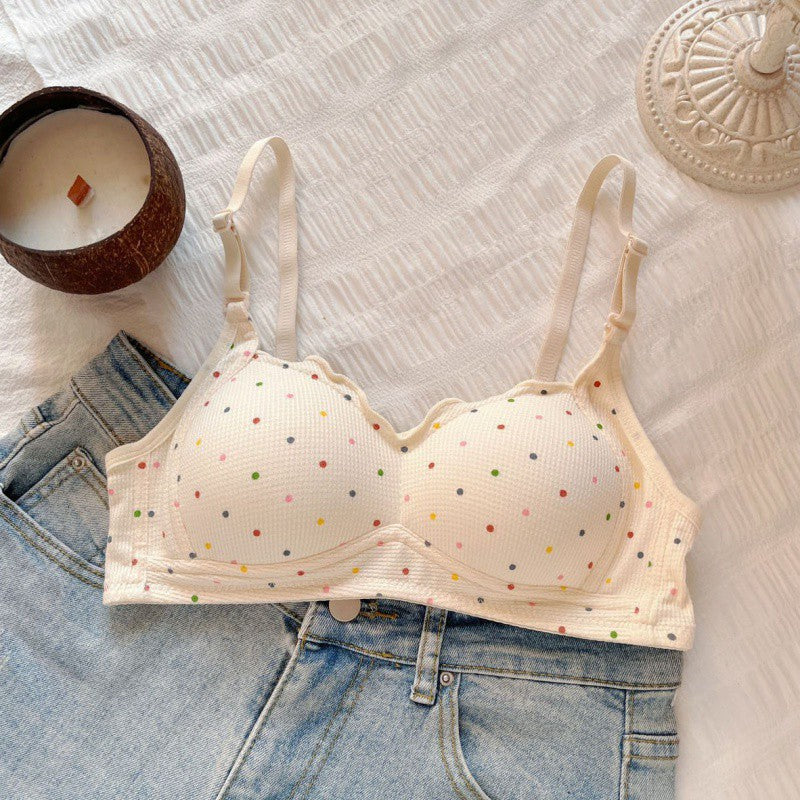 Womens Casual Seamless Anti-Sag Bra And Panty Set