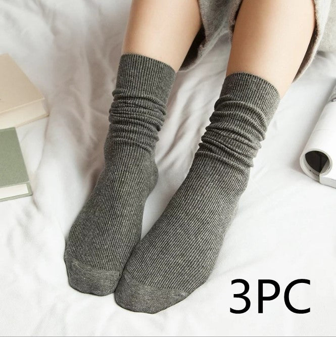 Japanese autumn winter vintage lace cotton socks