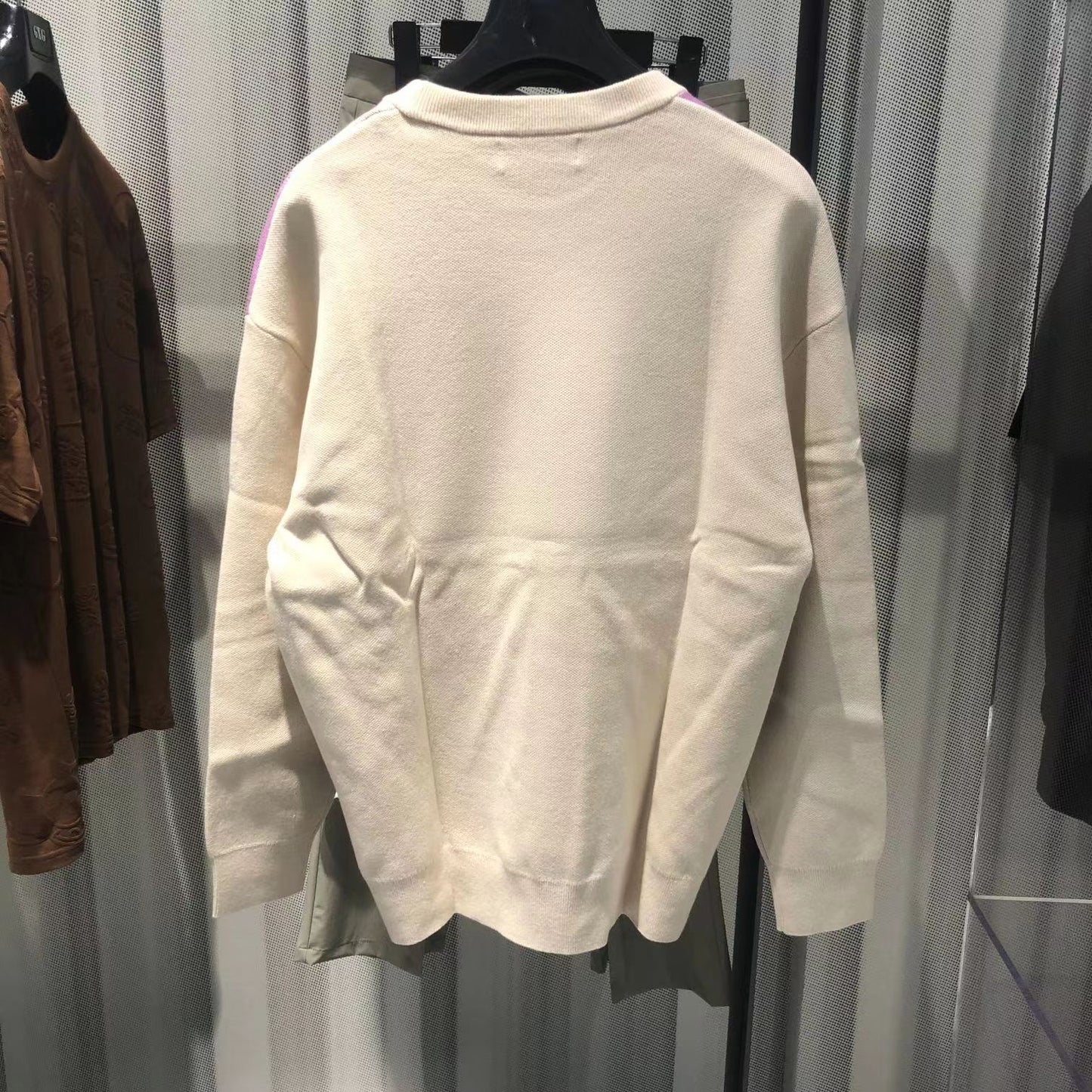 Trendy Casual Colorful Couple Low Collar Sweater