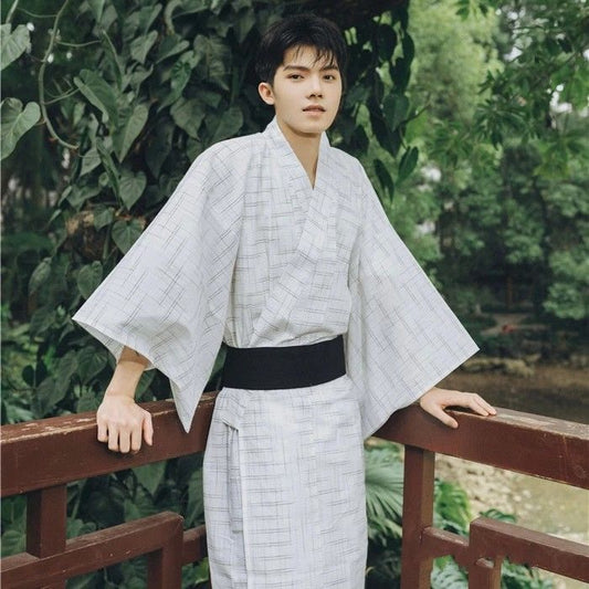 Mens Japanese-style Summer Yukata Japanese-style Loungewear