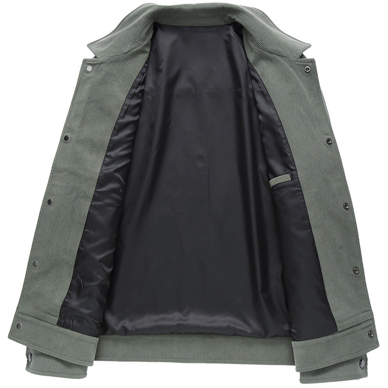 Men's Corduroy Jacket Coat Youth Korean