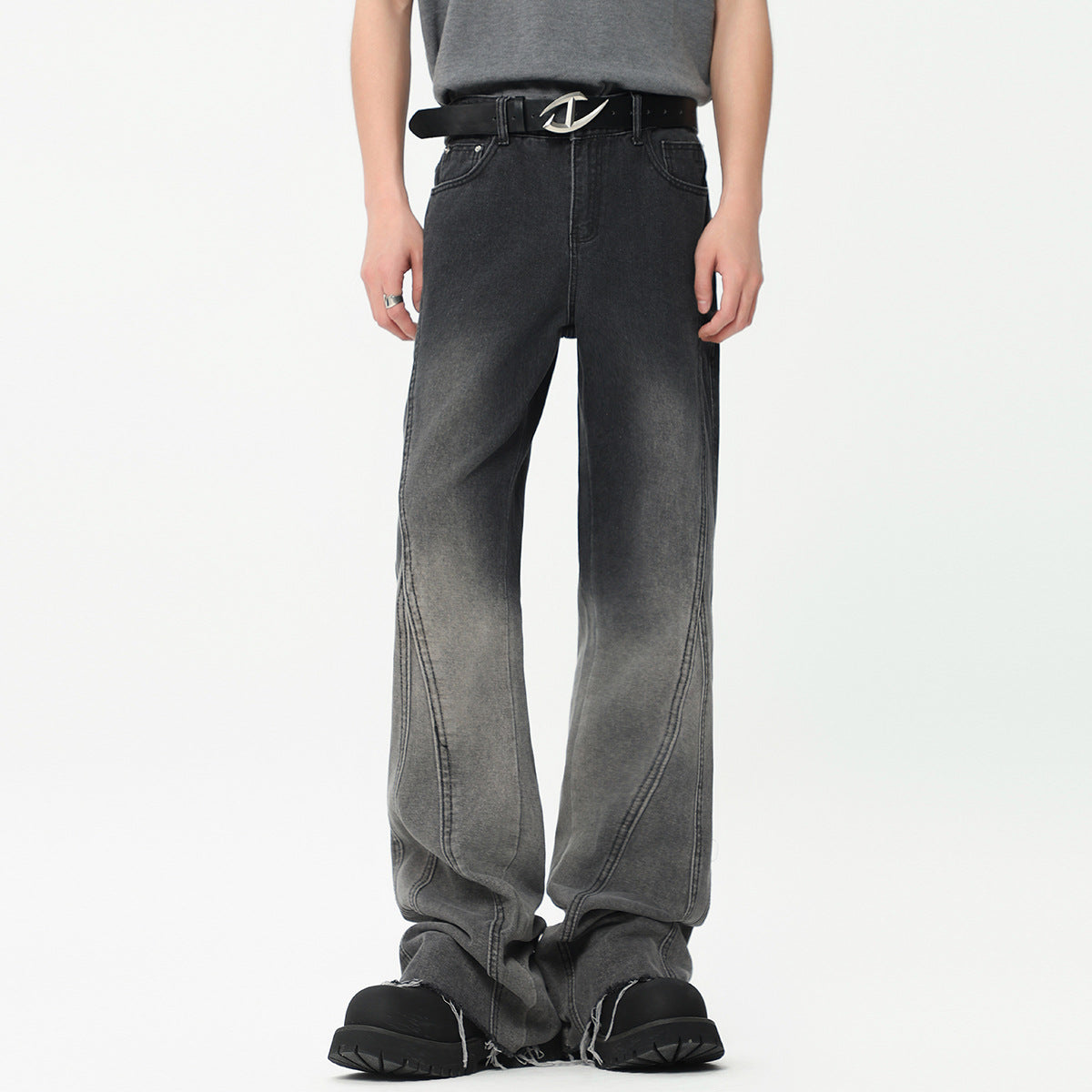 Women's Gradient Washed American-style Skinny Jeans