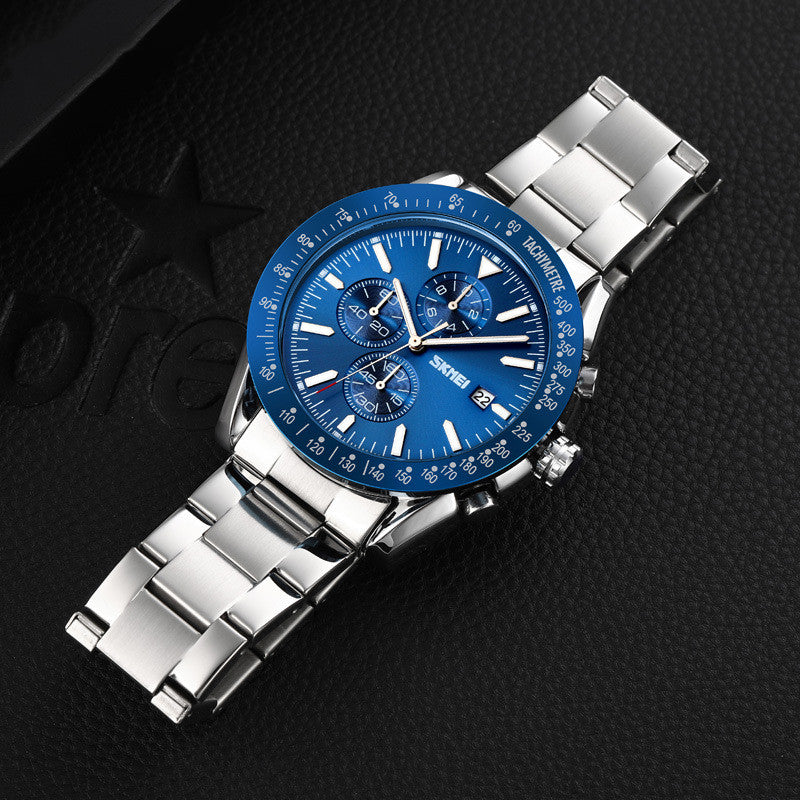 Fashion Men's Watch Outdoor Sports Student Timing Trend Steel Belt Business Men