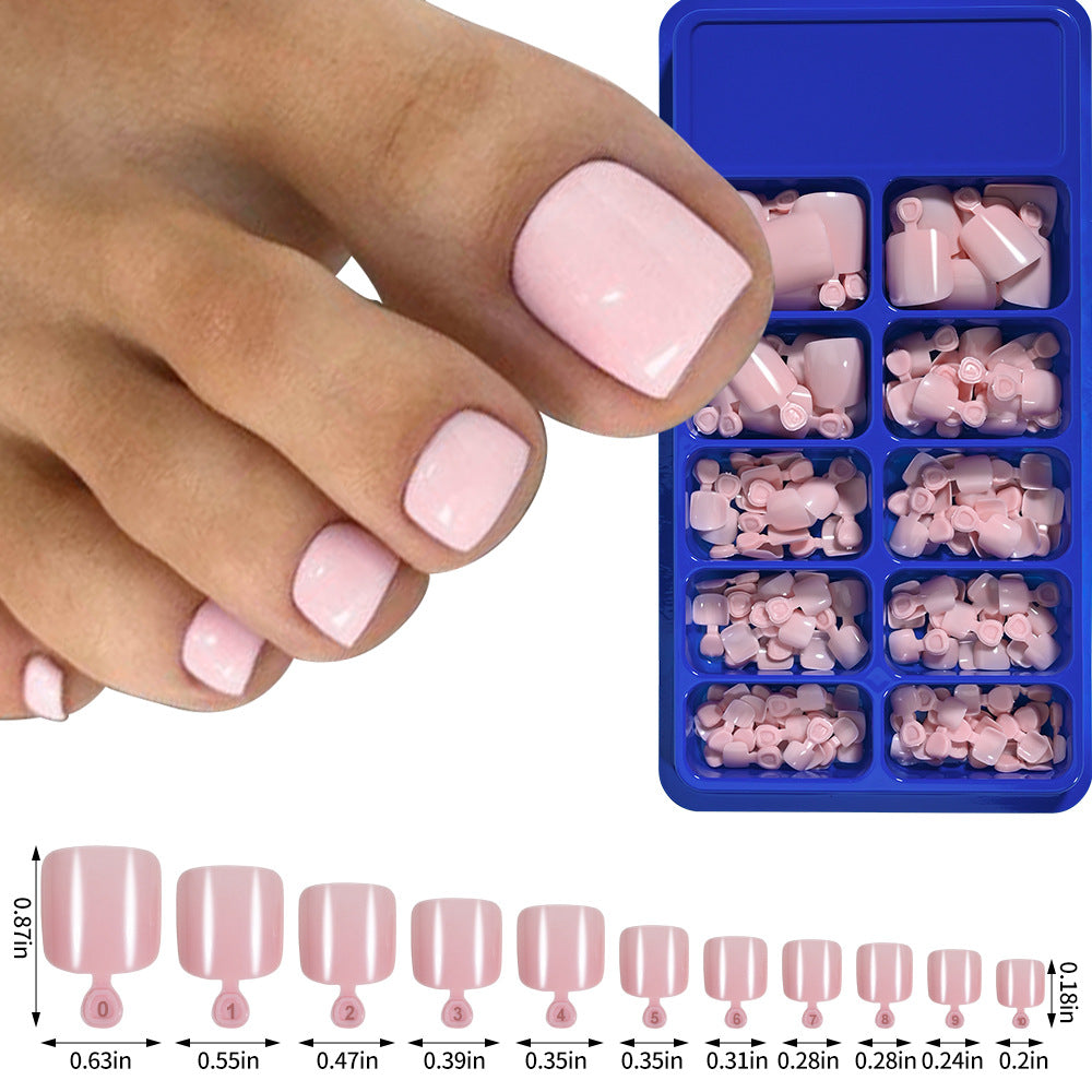 Simple Solid Color Women's Boxed Toe Nail Tips