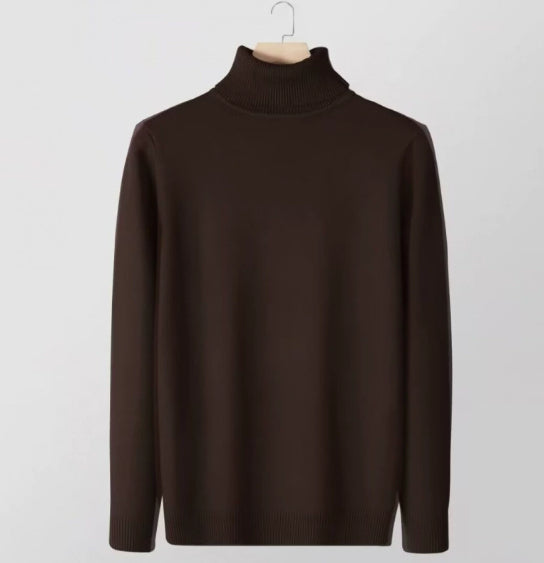 High Collar Solid Color Slimming Pullover Fashion Casual Bottom Shirt