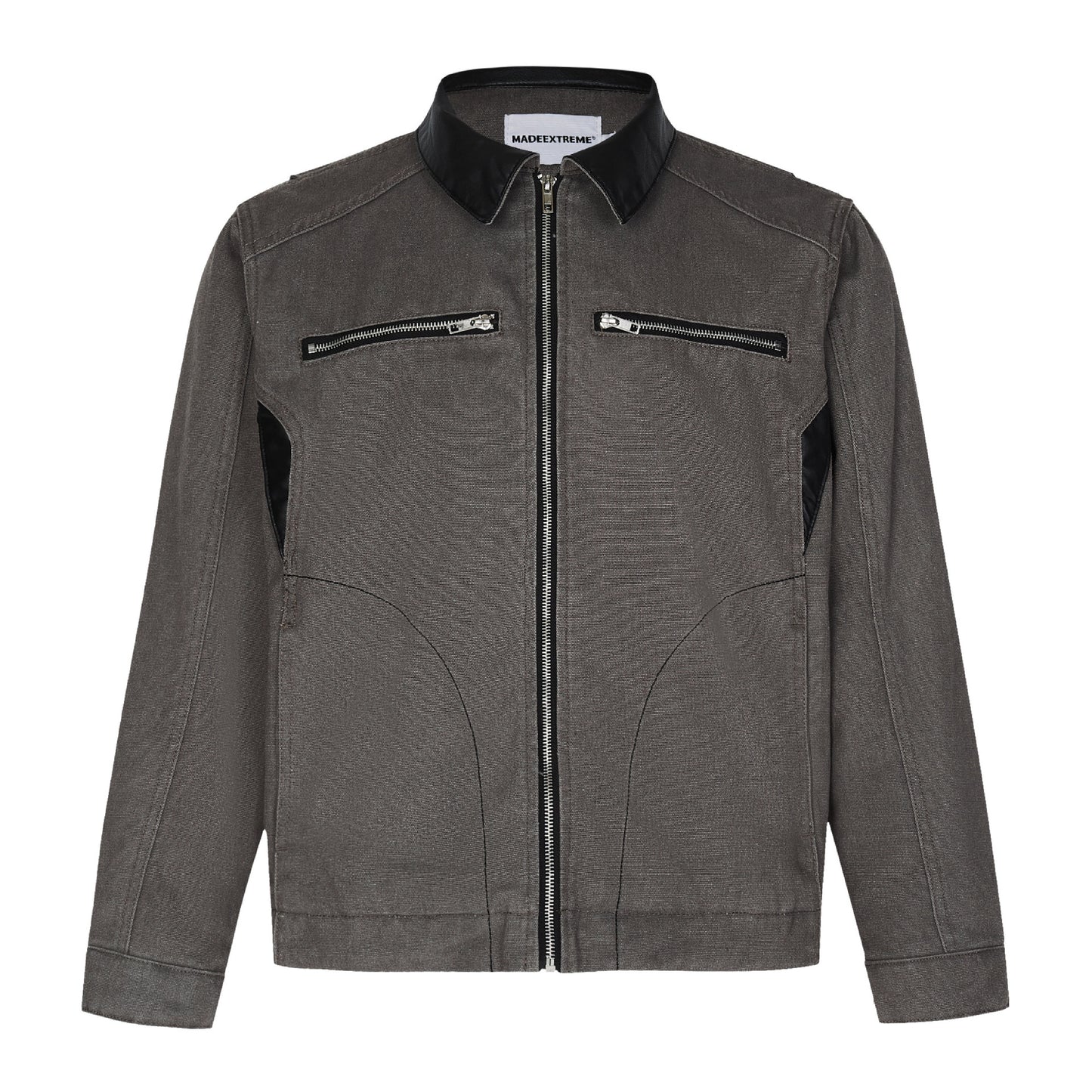 Retro Lapels PU Leather Workwear Men's Thickened Jacket