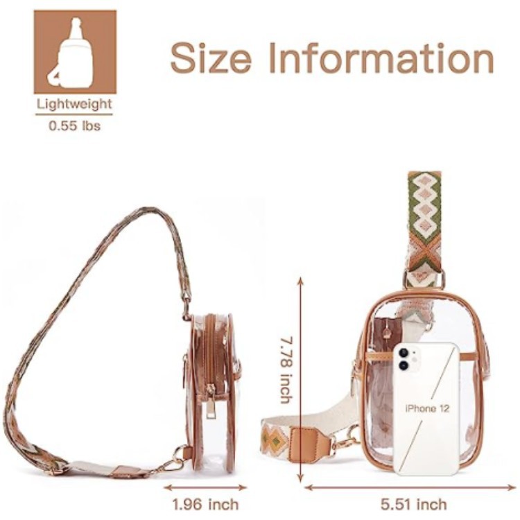 Women's Fashion Simple Hoof Flower Transparent Shoulder Bag