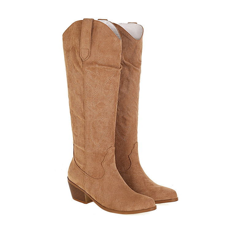 Western Women's High Heel Pointed Toe Rider Bootss