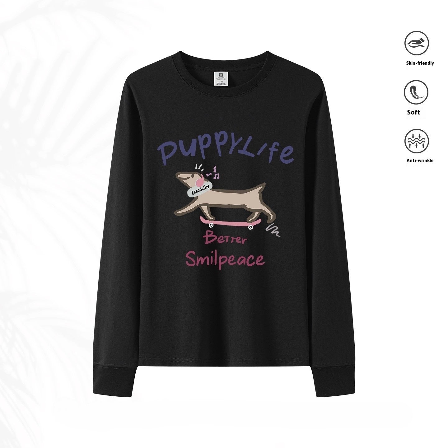 White Long Sleeve T-shirt Women's New Slim Fit Slimming Korean Style Wear Unique Beautiful Girl Age-reducing Cotton Drawstring Top