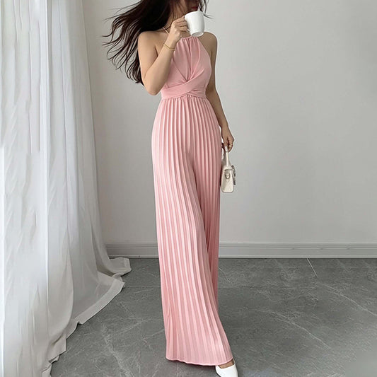 Elegant Solid Color Jumpsuit For Women