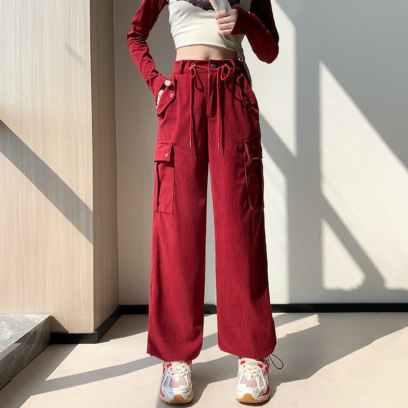 Women's Autumn And Winter High Waisted Loose Casual Pants