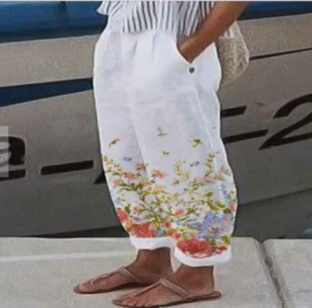 No Belt Loose Wide-leg Pants
