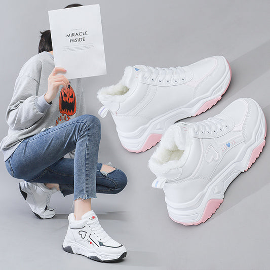 Nye bomuldssko til kvinder plus kashmir sport high top