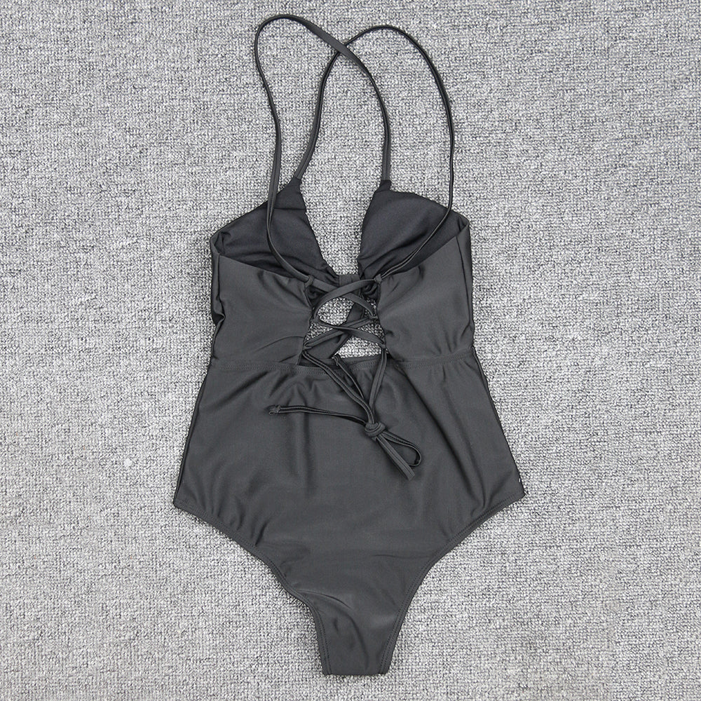 Cross Strap Ladies One-piece Swimsuit