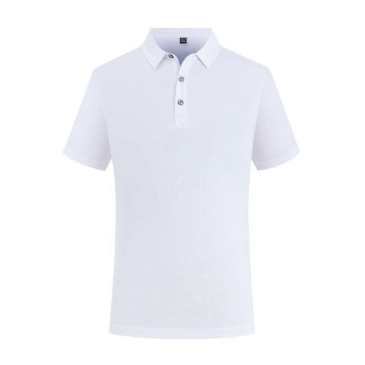 Solid Color Lapel Short Sleeve Polo Shirt