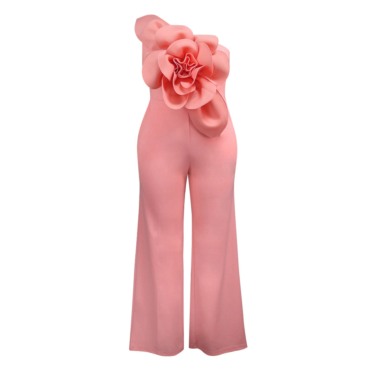 Fashion Three-dimensional Flower Jumpsuit