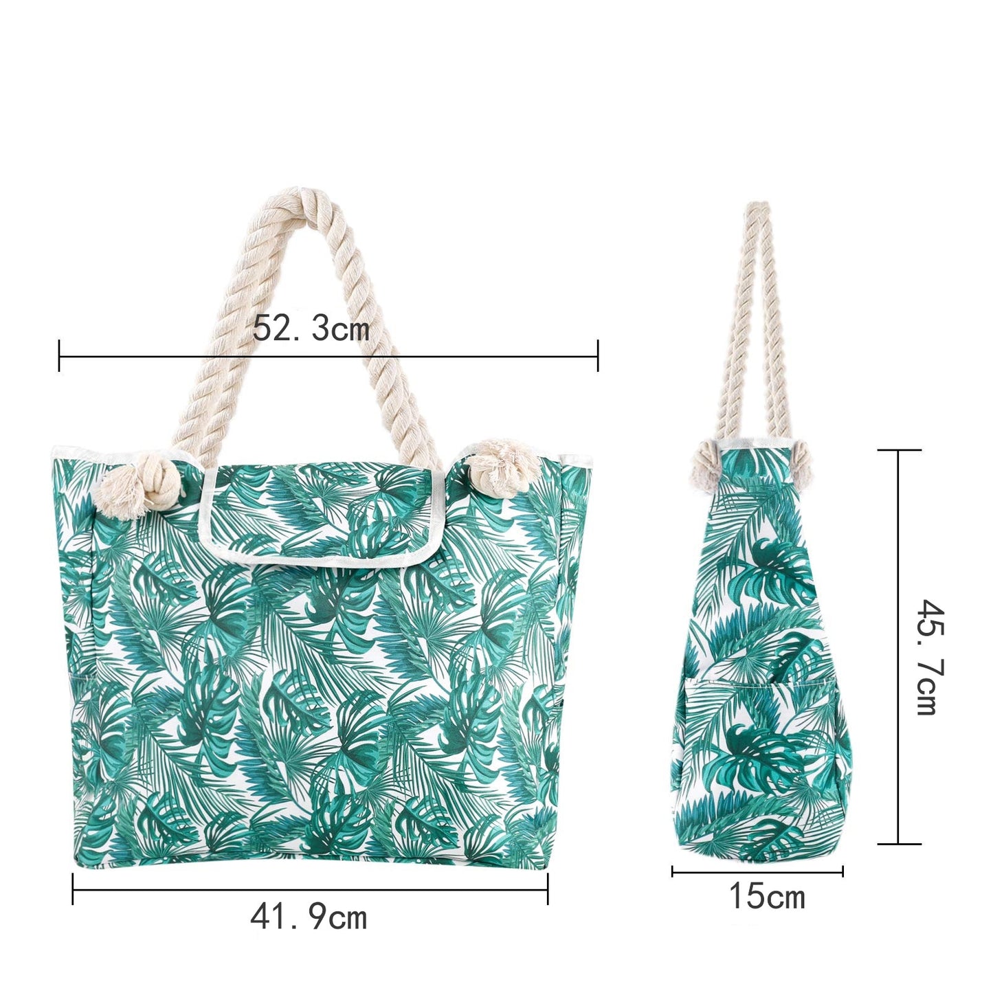 Large Capacity Crossbody Fashion Print Women's Canvas Beach Bag