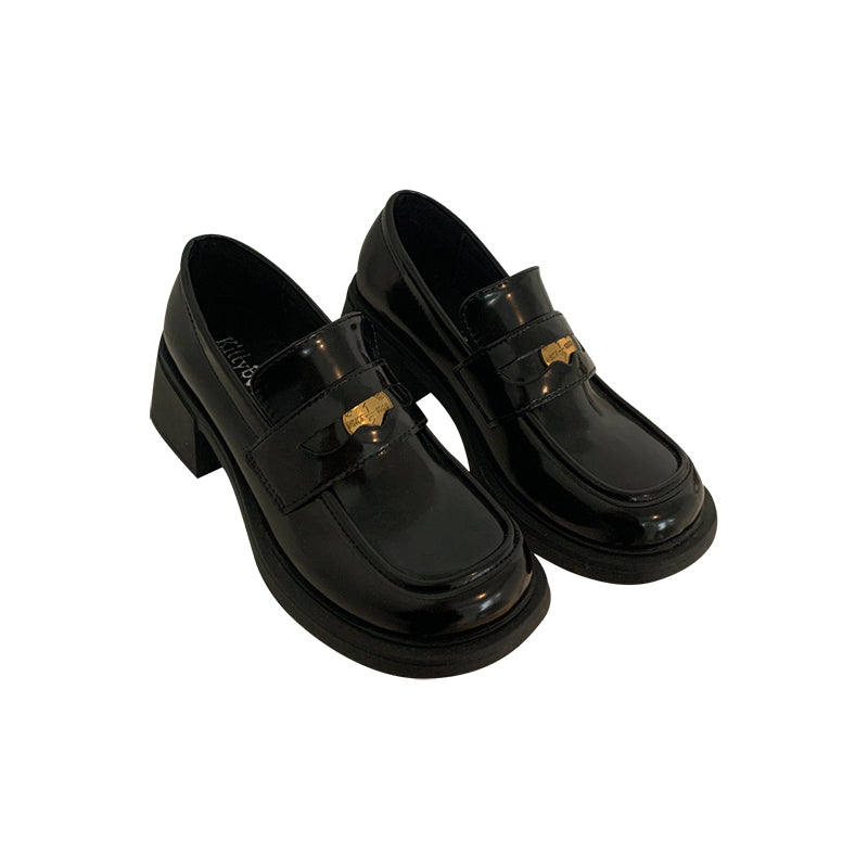 Women's Thick-soled Slip-on Medium Chunky Heel Pumps