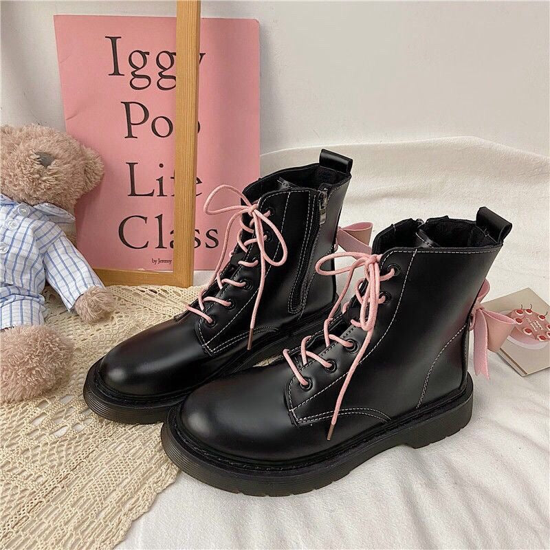 Fashion Women's Platform Bow Martin Boots