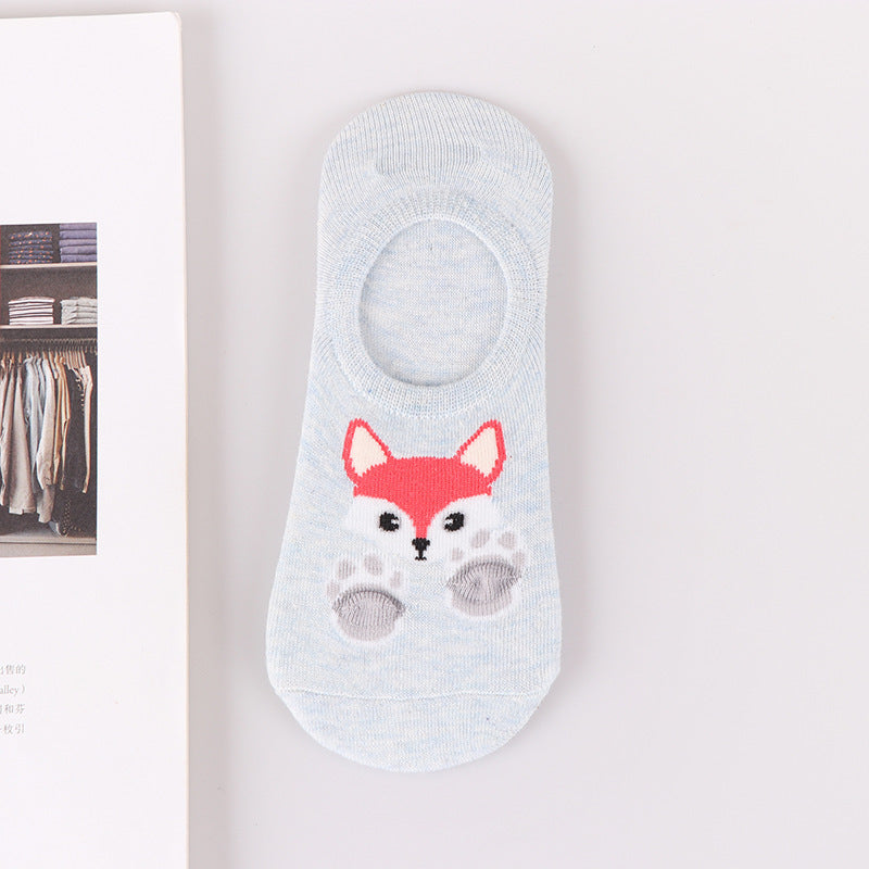 Women's Fashionable Three-dimensional Footprint Invisible Socks