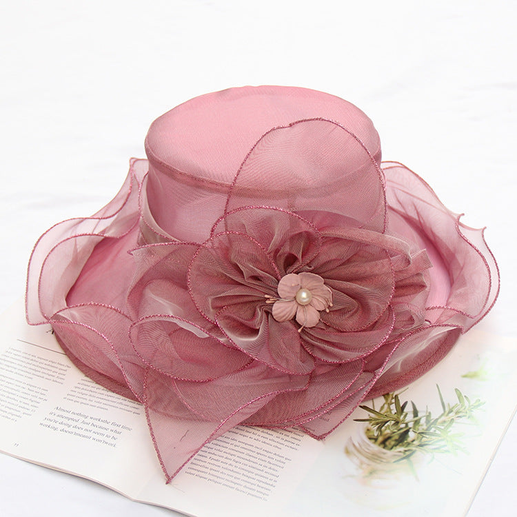 Women's Fashion Floral Large Brim Foldable Beach Sun Hat