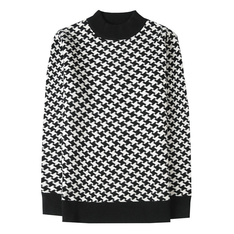 Handsome Korean Slim Collar Sweater Men's Wear