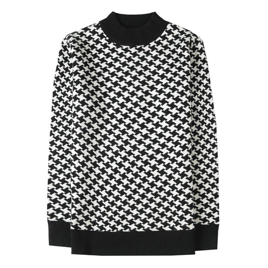 Handsome Korean Slim Collar Sweater Men's Wear