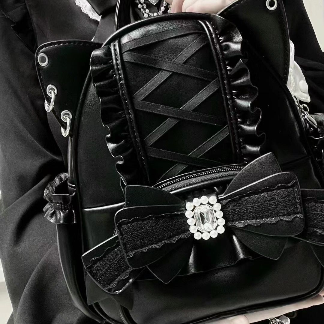 Japanese Cute Mine Lace Cat Ear Backpack