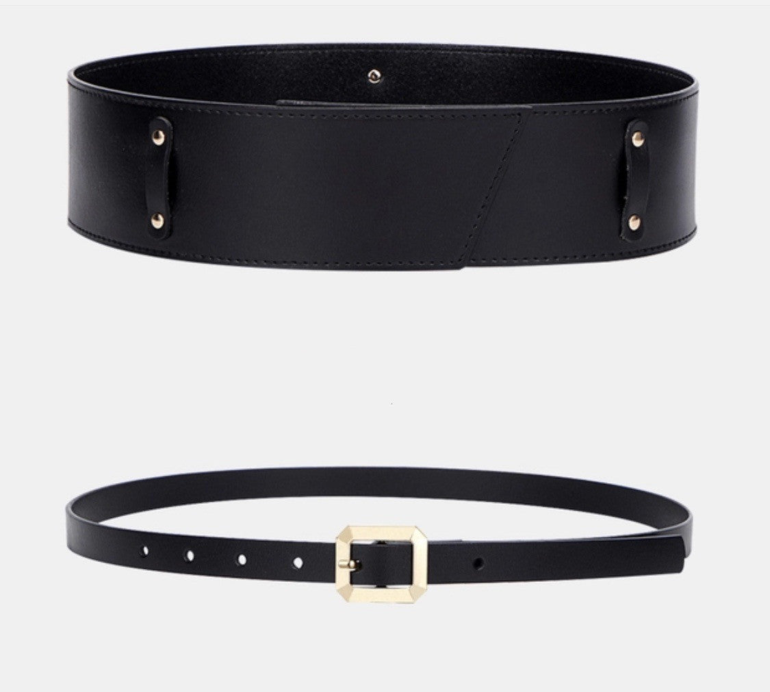 Korean Waist Cowhide Belt A Must-have For A Coat