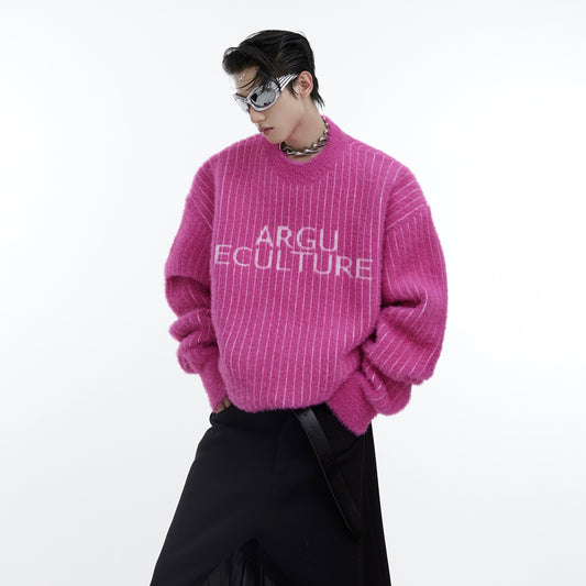 Pit Pattern Heavy Knit Sweater Print