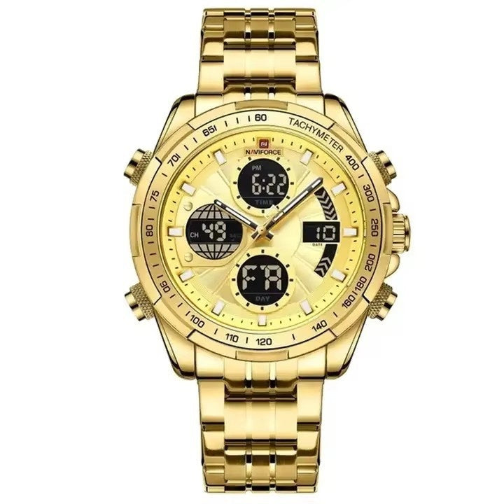 Men's Stainless Steel Strap Multi-function Watch