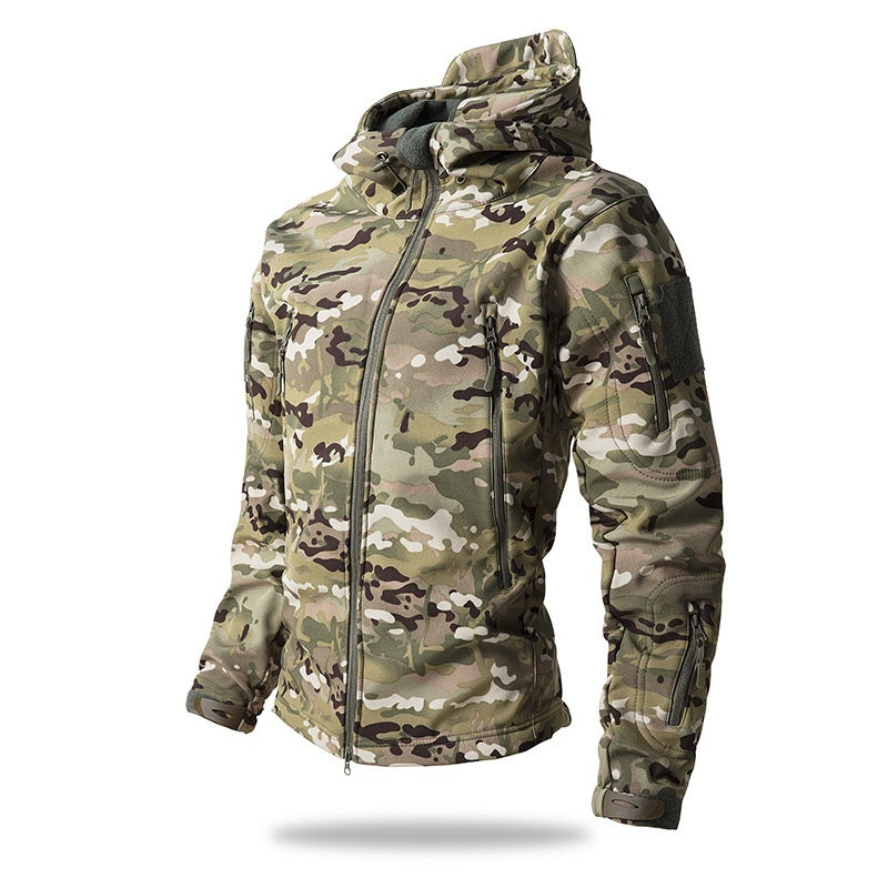 Outdoor Soft Shell Fleece Autumn And Winter Windproof, Waterproof And Breathable Warm Three-in-one Coat