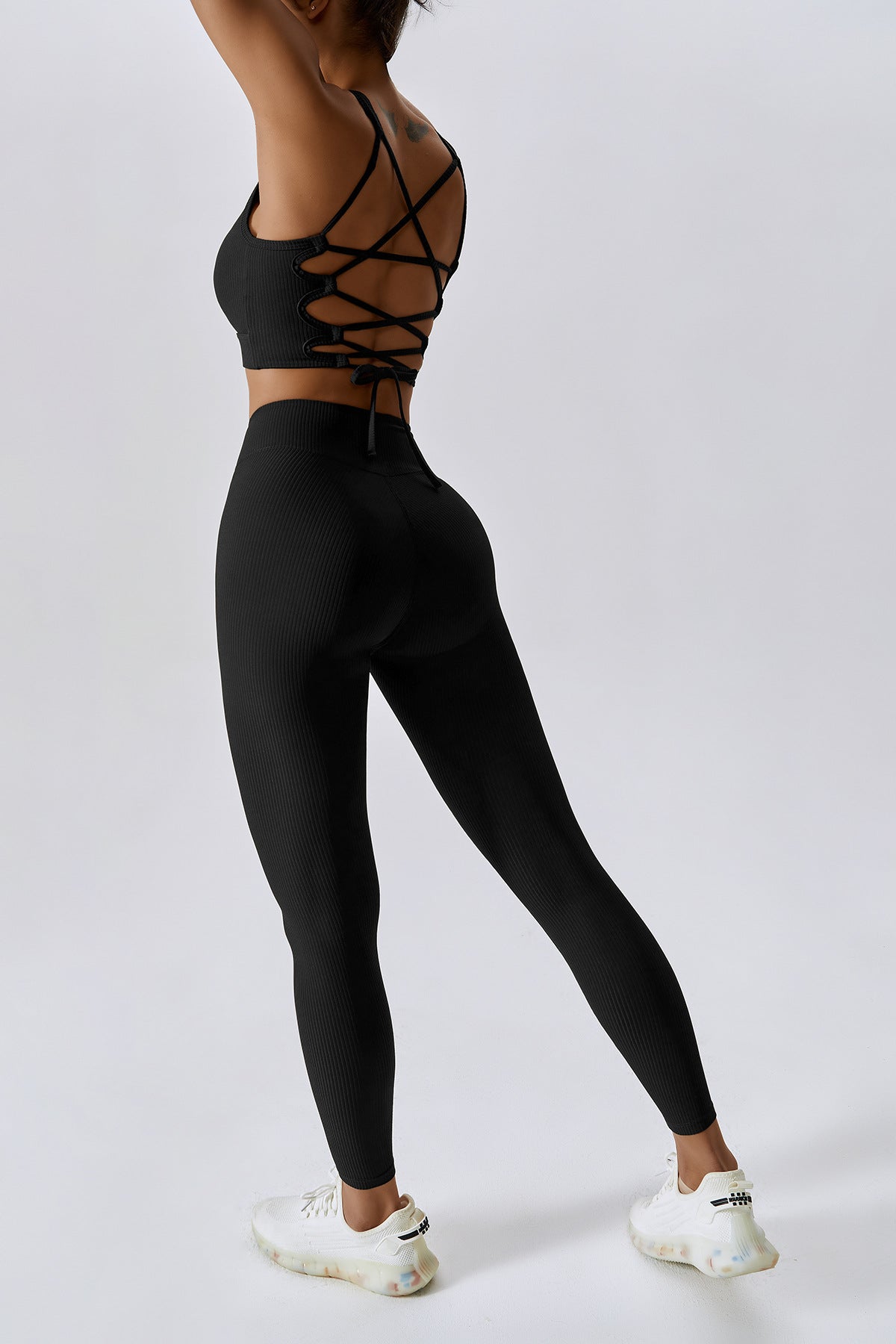 Cross Strap Back Yoga Suit For Women