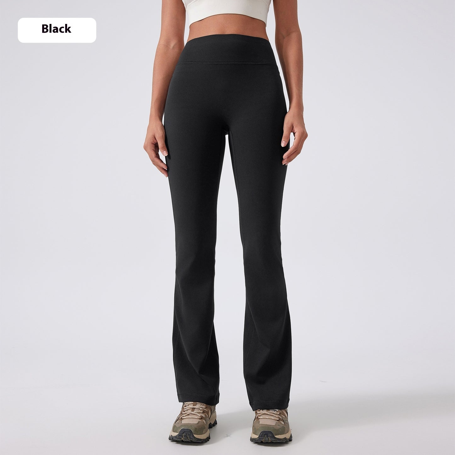 High Waist Hip Lift Yoga Pants Women's No Embarrassment Line Wide Leg Exercise Nude Feel Stretch Fitness