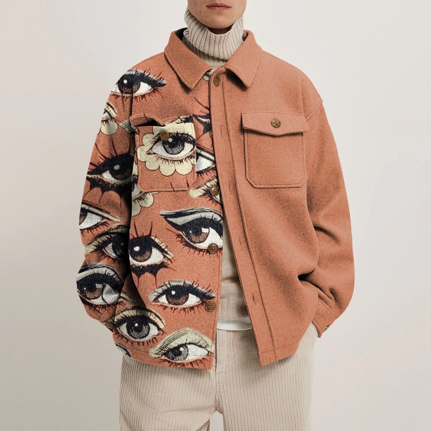 Men's Fashion Printing Youth Jacket Coat