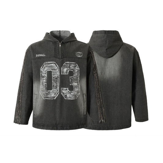American Street Fashion Art Of Destruction Hoodie Coat
