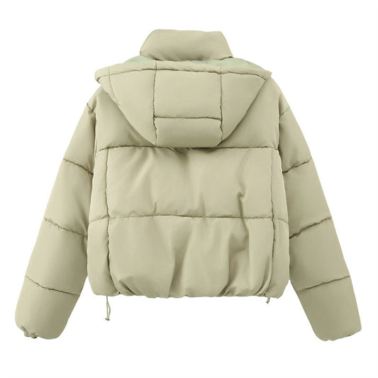 Pure Color Cotton Bread Coat Casual Loose Jacket