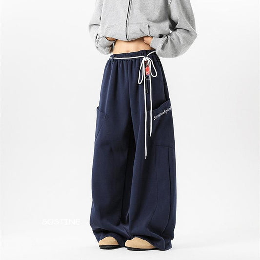 Retro Sports Trousers Loose Wide Leg Leisure Pants