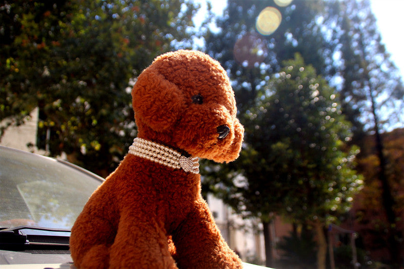 Four Rows Of Pearl Heart-shaped Pet Collar