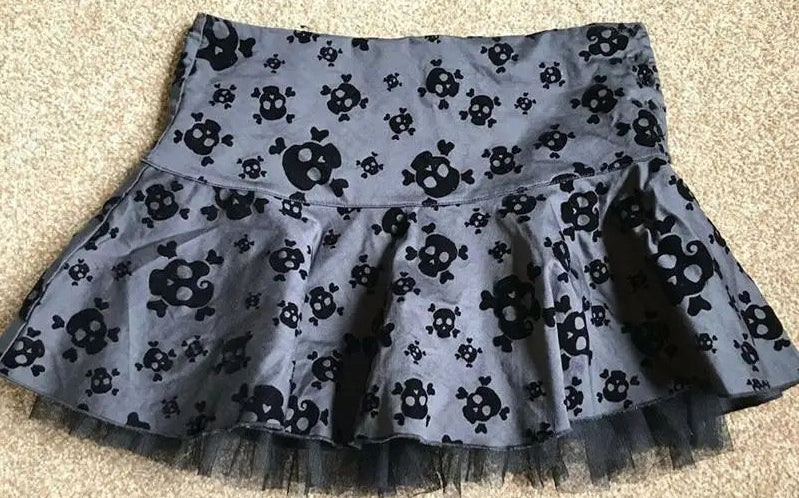 Fashion Casual Skull Type A Short Skirt