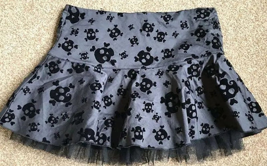 Fashion Casual Skull Type A Short Skirt