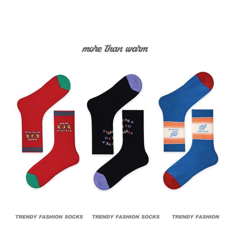 Classic Contrast Color Plaid Warmth Retention Material Tube Socks