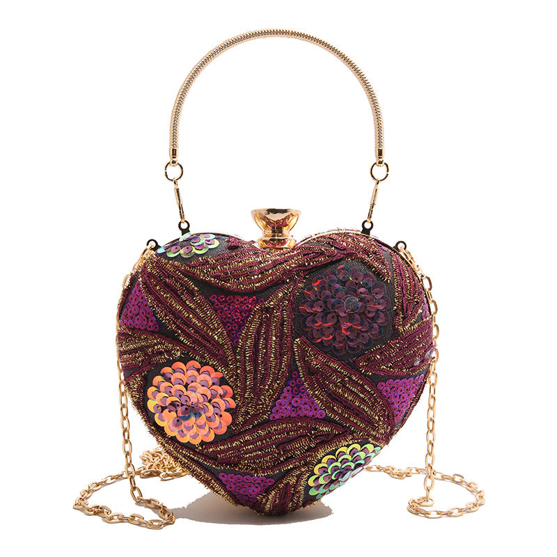 Women's Fashionable Sequins Shoulder Bag Retro